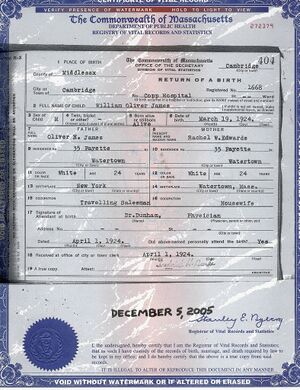 William Oliver James Birth Certificate.jpg