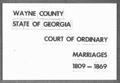 Wayne County Marriage Book - Title Slide - 2