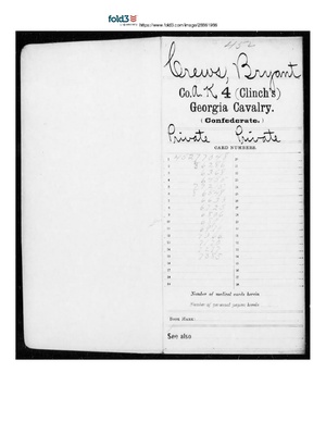 Confederate Army, 4th (Clinch's) Cavalry, Bryant Crews, unit file.pdf