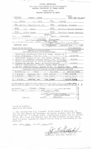 Jimmie Crews Delayed Certificate of Birth.jpg