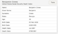 Benjamin Crews (1959) - United States Social Security Death Index.png