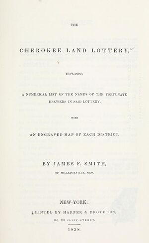 Cherokeelandlott00smit title page.jpg