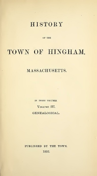 File:The History of the Town of Hingham, Vol. 3.pdf